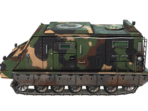 Tracked armored vehicle 3D Model