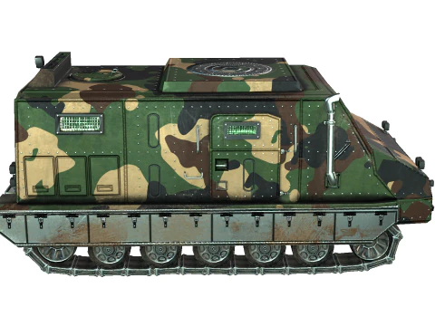 Tracked armored vehicle 3D Model