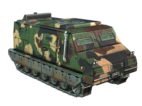 Tracked armored vehicle 3D Model