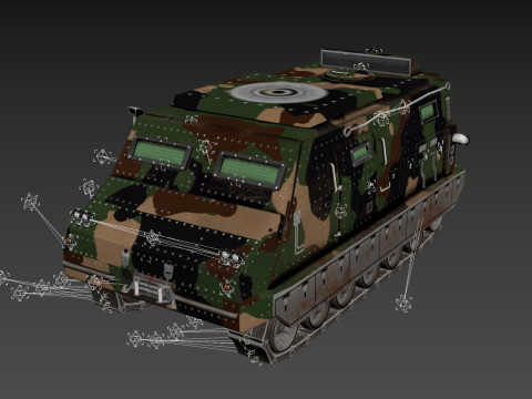 Tracked armored vehicle 3D Model