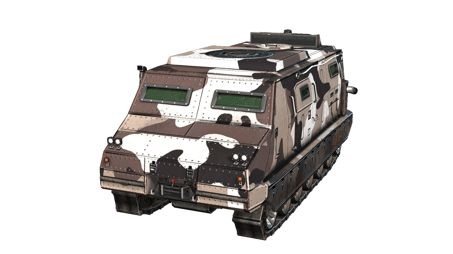 Tracked armored vehicle 3D Model .c4d .max .obj .3ds .fbx .stl .blend