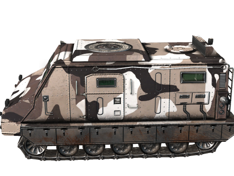 Tracked armored vehicle 3D Model