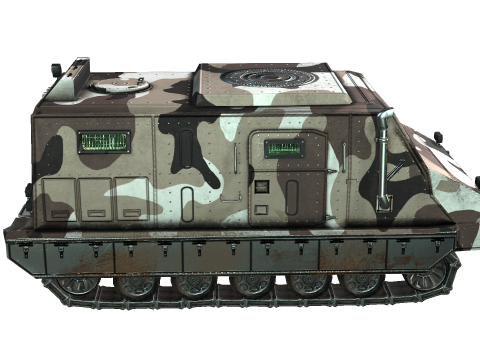 Tracked armored vehicle 3D Model