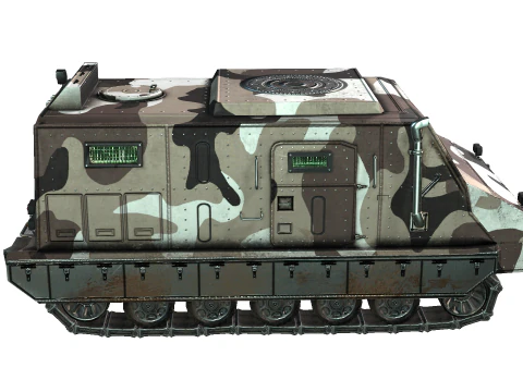 Tracked armored vehicle 3D Model