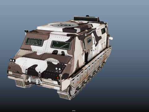 Tracked armored vehicle 3D Model