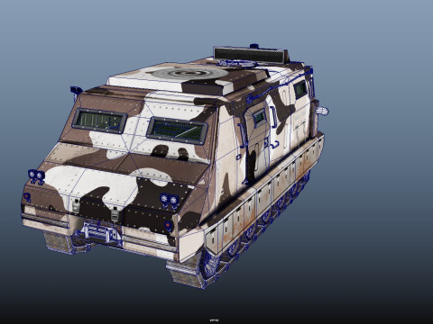 Tracked armored vehicle 3D Model