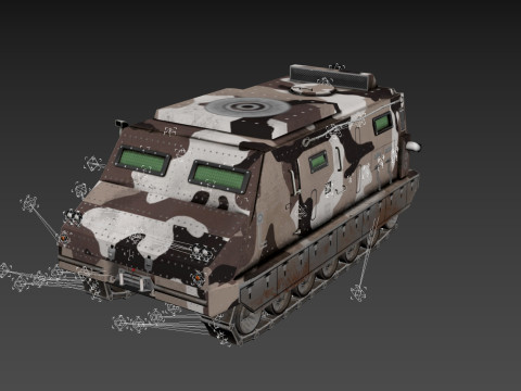 Tracked armored vehicle 3D Model