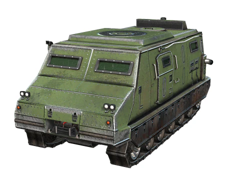Veh&iacute;culo blindado con orugas Modelo 3D