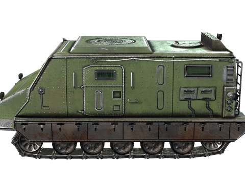 Tracked armored vehicle 3D Model