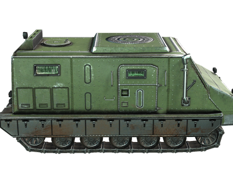 Tracked armored vehicle 3D Model