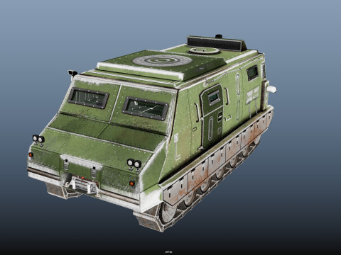 Tracked armored vehicle 3D Model