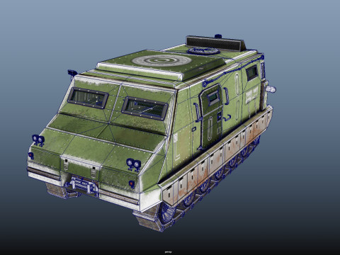 Tracked armored vehicle 3D Model