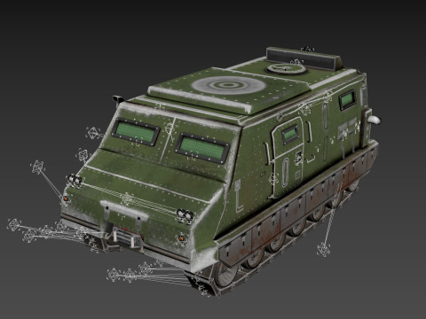 Tracked armored vehicle 3D Model