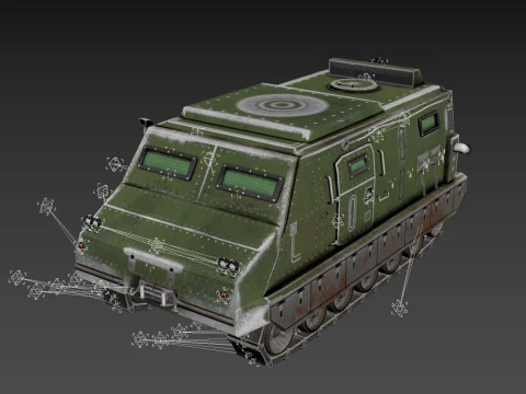 Tracked armored vehicle 3D Model
