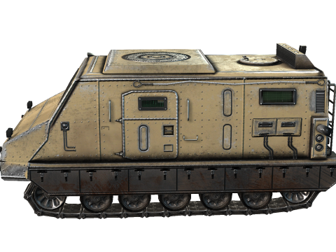 Tracked armored vehicle 3D Model