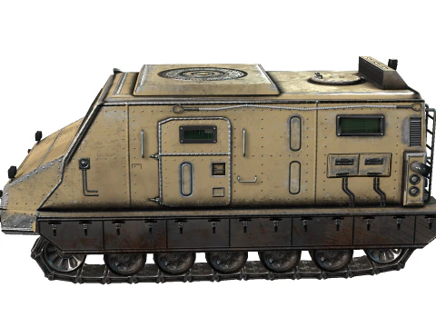 Tracked armored vehicle 3D Model