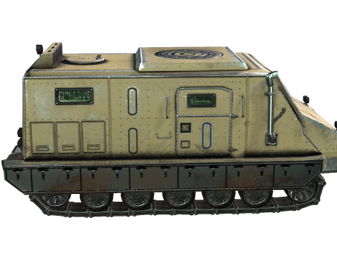Tracked armored vehicle 3D Model