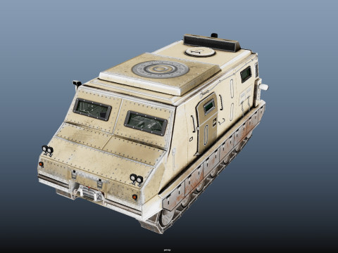 Tracked armored vehicle 3D Model