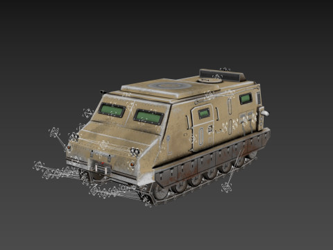 Tracked armored vehicle 3D Model