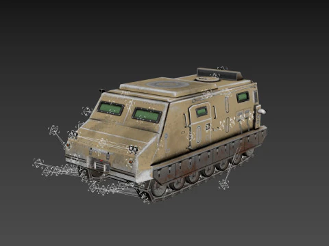 Tracked armored vehicle 3D Model