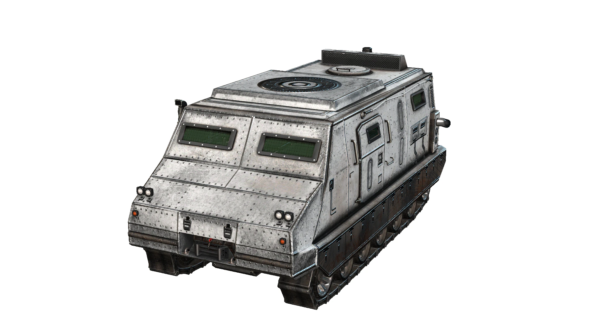 Tracked armored vehicle 3D Model .c4d .max .obj .3ds .fbx .stl .blend 