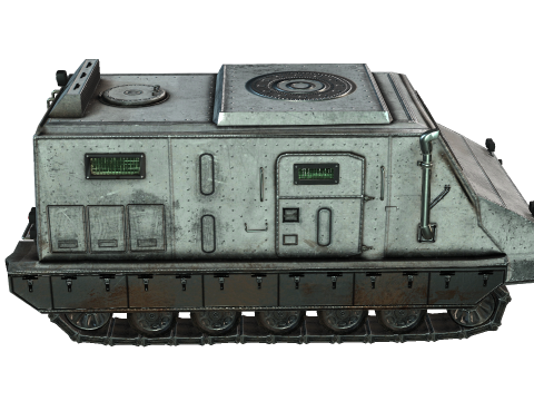Tracked armored vehicle 3D Model
