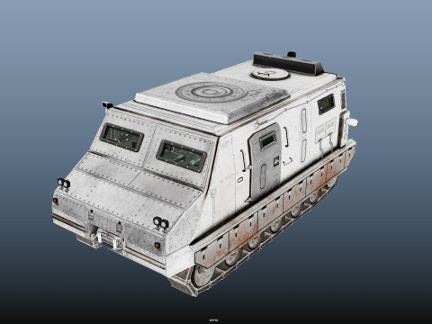 Tracked armored vehicle 3D Model