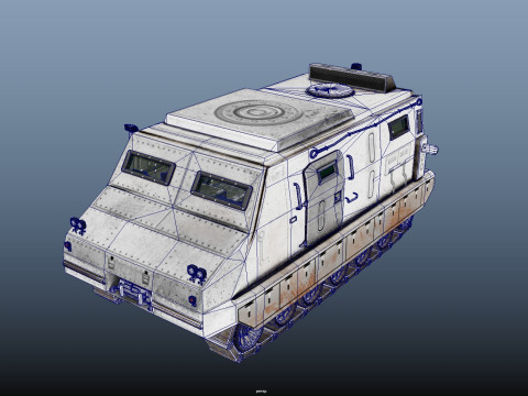 Tracked armored vehicle 3D Model