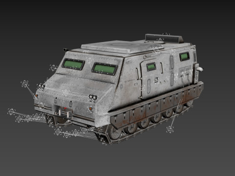Tracked armored vehicle 3D Model