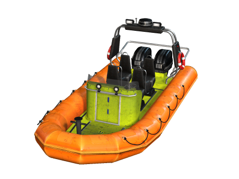 Rescue Boat 3D Model