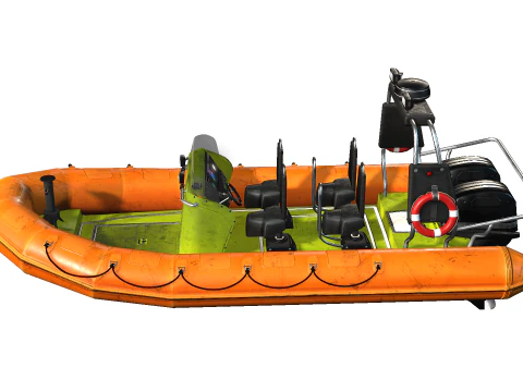 Rescue Boat 3D Model