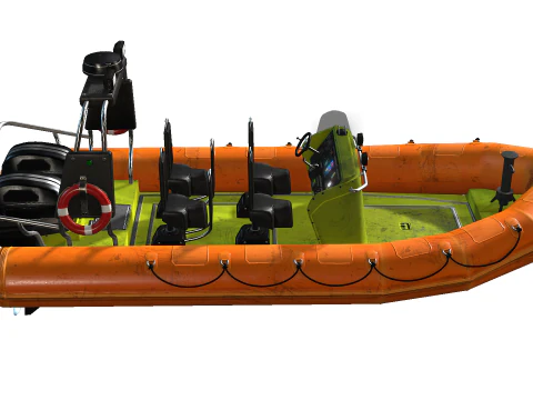 Rescue Boat 3D Model