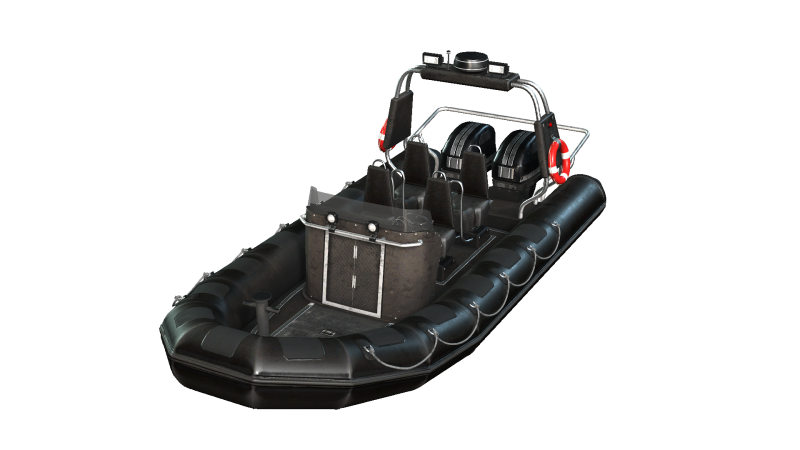 Tactical Boat 3D Model .c4d .max .obj .3ds .fbx .stl .blend 