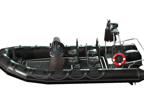 Tactical Boat 3D Model