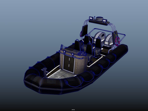 Tactical Boat 3D Model