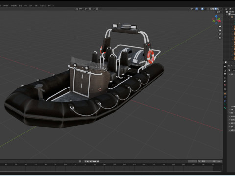 Tactical Boat 3D Model