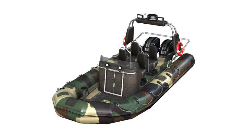 Tactical Boat 3D Model .c4d .max .obj .3ds .fbx .stl .blend 