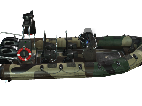 Tactical Boat 3D Model