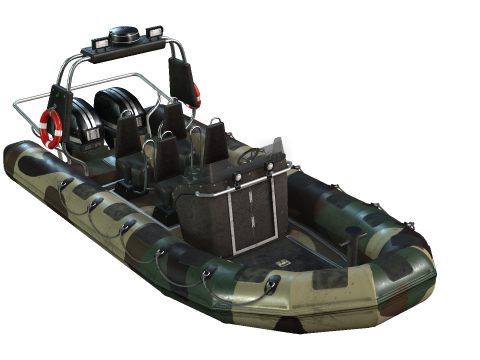 Tactical Boat 3D Model