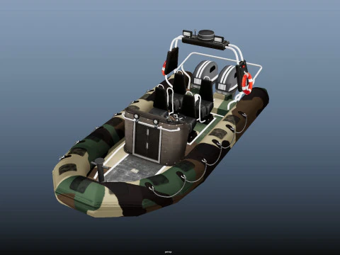 Tactical Boat 3D Model