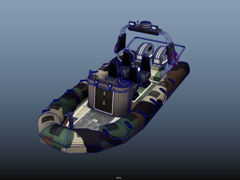 Tactical Boat 3D Model