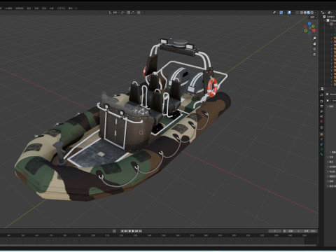 Tactical Boat 3D Model