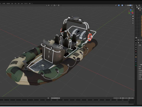 Tactical Boat 3D Model
