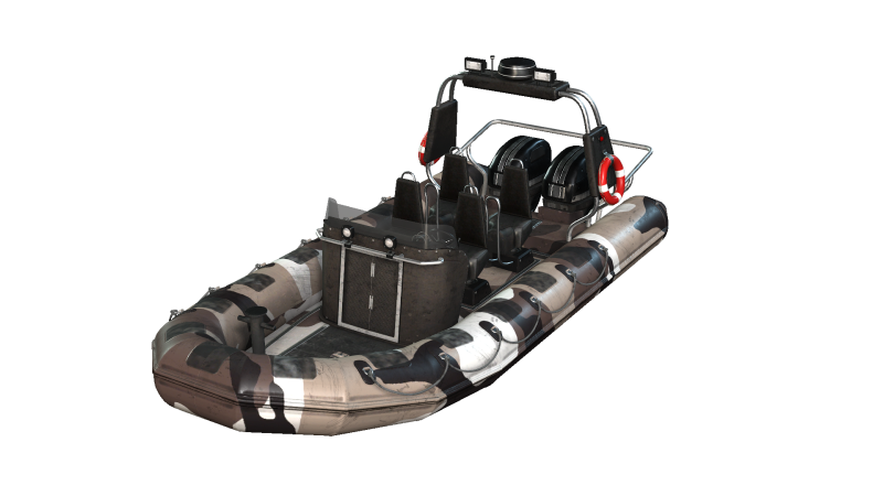 Tactical Boat 3D Model .c4d .max .obj .3ds .fbx .stl .blend 