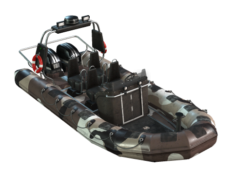 Tactical Boat 3D Model