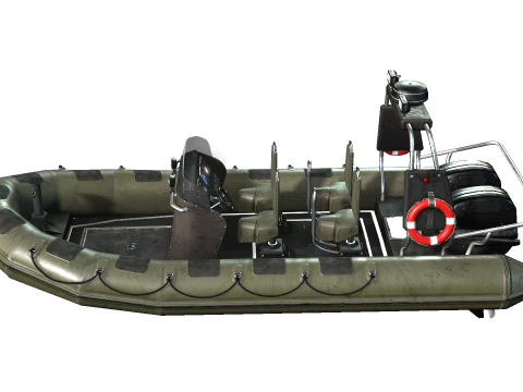 Tactical Boat 3D Model