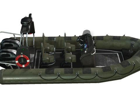 Tactical Boat 3D Model