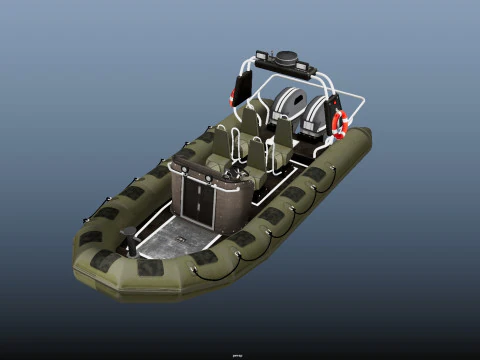 Tactical Boat 3D Model
