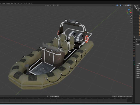 Tactical Boat 3D Model