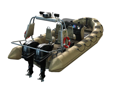 Tactical Boat 3D Model